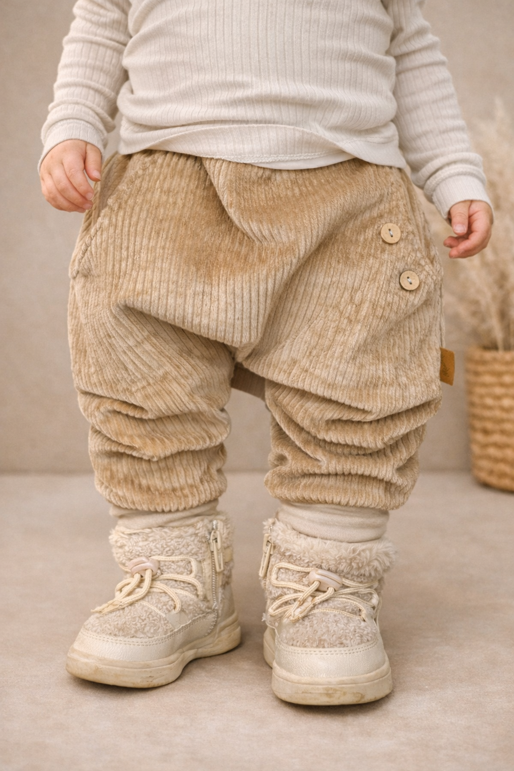 Cordhose mit Mitwachsbündchen - aus weichem Stretchcord