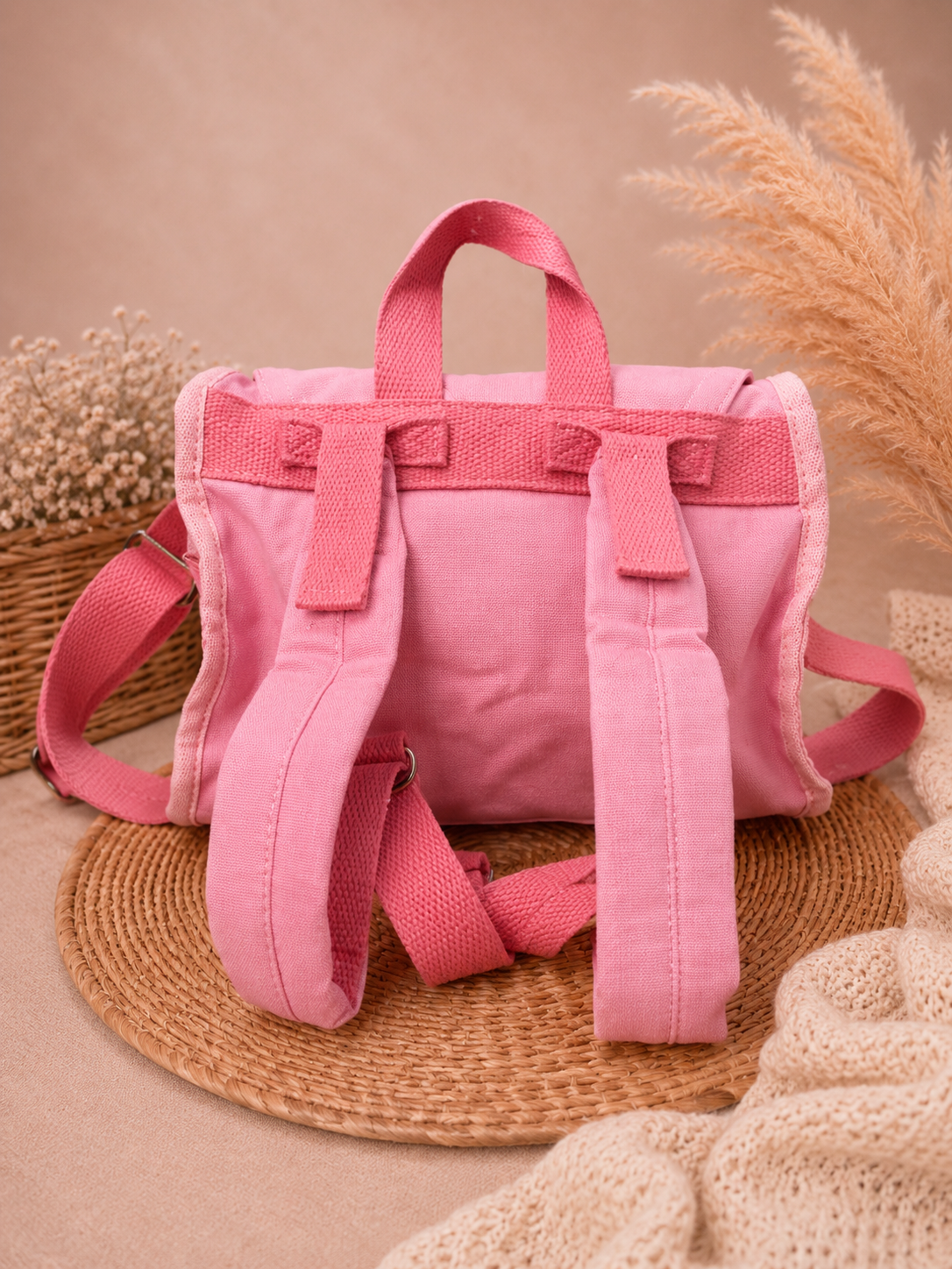 Cannavans 2-in-1 Kinder-Rucksack & Tasche – Pferd Rosa