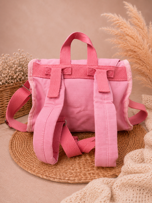 Cannavans 2-in-1 Kinder-Rucksack & Tasche – Schildkröte Rosa